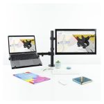 Soporte de mesa TooQ para pantalla de 13 a 32 pulgadas y portátil, modelo DB1200TN-B. Ideal para monitores y ordenadores portátiles.