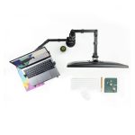 Soporte de mesa TooQ para pantalla de 13 a 32 pulgadas y portátil, modelo DB1200TN-B. Ideal para monitores y ordenadores portátiles.