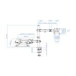 Soporte de mesa TooQ para pantalla de 13 a 32 pulgadas y portátil, modelo DB1200TN-B. Ideal para monitores y ordenadores portátiles.