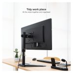 Soporte para monitor de la marca TooQ, modelo DB1701TN-B, adecuado para monitores de hasta 32 pulgadas, SKU DB1701TN-B