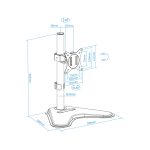 Soporte para monitor de la marca TooQ, modelo DB1701TN-B, adecuado para monitores de hasta 32 pulgadas, SKU DB1701TN-B