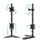 Soporte para monitor de escritorio negro marca TooQ, compatible con pantallas de hasta 32 pulgadas SKU DB1703TNV-B