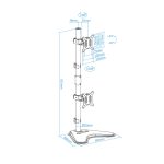 Soporte para monitor de escritorio negro marca TooQ, compatible con pantallas de hasta 32 pulgadas SKU DB1703TNV-B