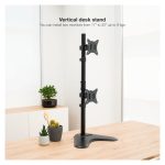 Soporte para monitor de escritorio negro marca TooQ, compatible con pantallas de hasta 32 pulgadas SKU DB1703TNV-B