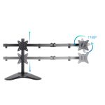 Soporte de mesa TooQ para 3 pantallas de 17 a 27 pulgadas, color negro, SKU DB1704TN-B