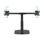 Soporte de mesa para 2 pantallas TooQ, compatible con monitores LCD y LED de 17 a 27 pulgadas, SKU DB1727TN-B