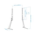 Tooq soporte de mesa DB3270T-B ideal para pantallas de 32 a 70 pulgadas con ajuste de altura