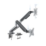 Soporte de monitor TooQ DB4132TNR-G para escritorios, compatible con monitores de hasta 32 pulgadas. SKU: DB4132TNR-G
