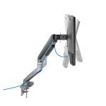 Soporte de monitor TooQ DB4132TNR-G para escritorios, compatible con monitores de hasta 32 pulgadas. SKU: DB4132TNR-G