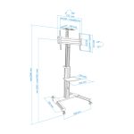 TooQ soporte para pantalla de señalización de 94 cm (37 pulgadas) en colores negro y plata, modelo FS1870M-B