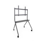 Soporte de suelo marca TooQ modelo iSTAND en color gris para pantallas de 50 a 86 pulgadas con ruedas, SKU FS20205M-B