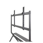 Soporte de suelo marca TooQ modelo iSTAND en color gris para pantallas de 50 a 86 pulgadas con ruedas, SKU FS20205M-B