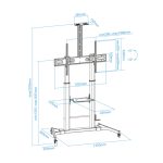 TooQ ZEUS 2,54 m (100 pulgadas) Monitor Negro, modelo FS20400HM-B, con alta definición y pantalla amplia