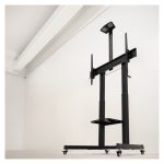 Soporte TooQ 'AQUILES' de suelo con ruedas y regulación de altura para pantallas de 60 a 100 pulgadas, negro, SKU FS20406HM-B
