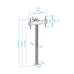 Soporte para pantalla de señalización TooQ FS2270M-B, 70 pulgadas, Plata, SKU FS2270M-B