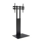 Soporte de suelo modelo Mirror de la marca TooQ, compatible con pantallas de 32 a 85 pulgadas, en color negro, SKU FS2288M-B.
