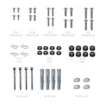 Soporte fijo de suelo y pared TooQ Lottus con regulación de altura para pantallas de 55 a 100 pulgadas, modelo negro, SKU FS2290HM-B