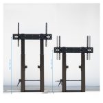 Soporte fijo de suelo y pared TooQ Lottus con regulación de altura para pantallas de 55 a 100 pulgadas, modelo negro, SKU FS2290HM-B