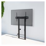 Soporte fijo de suelo y pared TooQ Lottus con regulación de altura para pantallas de 55 a 100 pulgadas, modelo negro, SKU FS2290HM-B