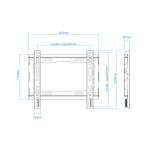 Soporte para TV de 43 pulgadas TooQ LP1043F-B en color negro, ideal para televisores de 109,2 cm y con un diseño de fácil instalación