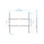 Soporte para TV TooQ LP1070F-B, compatible con televisores de 70 pulgadas, color negro, SKU LP1070F-B