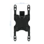 Soporte para TV de 42 pulgadas en color negro, modelo LP2042TNL-B de TooQ, ideal para televisores de hasta 106,7 cm.