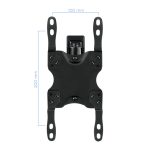 Soporte para TV de 106,7 cm (42 pulgadas) TooQ en color negro, modelo LP2142TNL-B, con ajuste.