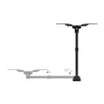 Soporte para TV de 106,7 cm (42 pulgadas) TooQ en color negro, modelo LP2142TNL-B, con ajuste.