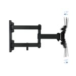 Soporte para TV de 106,7 cm (42 pulgadas) TooQ en color negro, modelo LP2142TNL-B, con ajuste.
