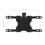 Soporte para TV de 106,7 cm (42 pulgadas) TooQ en color negro, modelo LP2142TNL-B, con ajuste.