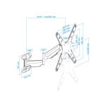 TooQ soporte LP2355TN-B para TV de 55 pulgadas en color negro, ideal para asegurar tu televisor de manera elegante