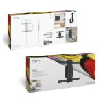 Soporte de pared TooQ con rotación de 360 grados para pantallas de 37 a 80 pulgadas, color negro, SKU LP3780F-R