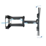 El soporte para TV TooQ LP3790TN-B puede soportar televisores de hasta 90 pulgadas, con altura ajustable y acabado negro.