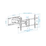 El soporte para TV TooQ LP3790TN-B puede soportar televisores de hasta 90 pulgadas, con altura ajustable y acabado negro.