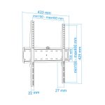 Soporte para TV TooQ LP4155F-B, adecuado para televisores de hasta 55 pulgadas, color negro. SKU: LP4155F-B