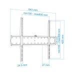 Imagen del soporte para TV de la marca TooQ en color negro, adecuado para televisores de hasta 70 pulgadas. SKU: LP4170F-B.