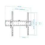 Soporte para TV TooQ LP4270T-B, soporta televisores de hasta 70 pulgadas, color negro, SKU: LP4270T-B