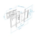 Soporte para TV TooQ LP75100TN-B, compatible con televisores de hasta 60 pulgadas, color negro, SKU LP75100TN-B