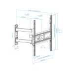 Soporte de pared marca TooQ para pantallas de 32 a 55 pulgadas. Ajuste vertical simple, modelo LP7843TN-B