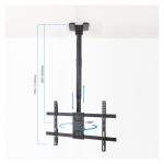 Soporte de techo negro de la marca TooQ para pantallas de 43 a 86 pulgadas con SKU LPCE1186TSLI-B