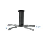 Imagen del soporte de techo giratorio 360 grados para proyector de TooQ en color negro, SKU PJ1010TN-B.