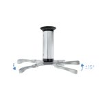 Soporte de techo universal giratorio 360º para proyector en color plata, modelo TooQ SOPORTE UNIVERSAL DE TECHO. SKU PJ1010TN-S