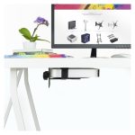 Soporte y montura TooQ TCCH0001-B para estación de trabajo y PC todo en uno, soporta hasta 5 kg, color negro