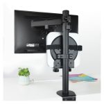 Soporte y montura TooQ TCCH0001-B para estación de trabajo y PC todo en uno, soporta hasta 5 kg, color negro