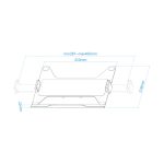 Soporte articulado TooQ TQLH1117-B para ordenador portátil de 43,9 cm (17.3 pulgadas) en color negro, con bandeja integrada.