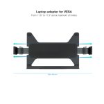 Soporte articulado TooQ TQLH1117-B para ordenador portátil de 43,9 cm (17.3 pulgadas) en color negro, con bandeja integrada.