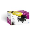 Soporte metálico para CPU de suelo con ruedas, modelo UMCS0004-B de la marca TooQ.