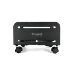 Soporte metálico para CPU de suelo con ruedas, modelo UMCS0004-B de la marca TooQ.