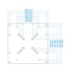 Adaptador VESA TooQ para monitores, tamaño 200X200, SKU VMA0200-B