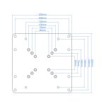 Adaptador VESA TooQ para monitores, tamaño 200X200, SKU VMA0200-B